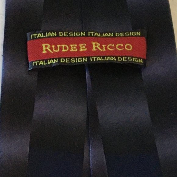 🌞3/25 Rudee Ricco | Men's Tie Blue Italian Design - Picture 4 of 4